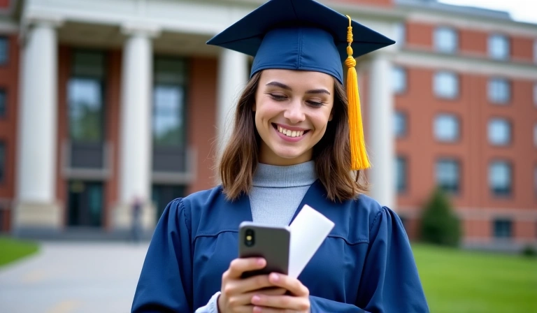 Jeune diplômé trouvant son premier emploi