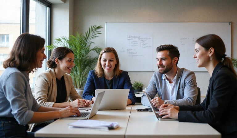 Équipe PipelineCareer View travaillant ensemble