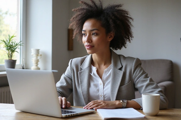 Professionnel suivant une formation en ligne