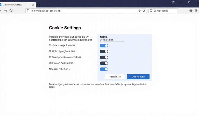 Paramètres de cookies dans un navigateur web